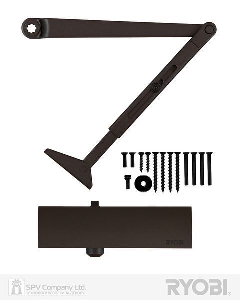 Дотягувач накладний RYOBI 1200 D-1200 DARK_BRONZE STD_ARM EN_2/3/4 80кг 1100мм FIRE  RY37000028362 фото