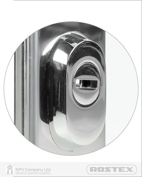 Фурнітура захисна ROSTEX UNIVERSAL_PLUS R mov-mov DIN PLATE 85мм Хром_полірований 38-55мм 3клас CR  RST-4019320173 фото