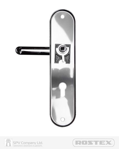 Фурнітура захисна ROSTEX UNIVERSAL_PLUS R mov-mov DIN PLATE 85мм Хром_полірований 38-55мм 3клас CR  RST-4019320173 фото