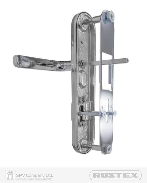 Фурнітура захисна ROSTEX UNIVERSAL_PLUS R mov-mov DIN PLATE 85мм Хром_полірований 38-55мм 3клас CR  RST-4019320173 фото