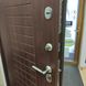 Дверь металлическая входная 205\91 см. правосторонняя. Венорит "кубики" фото 4