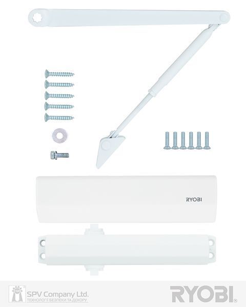 Дотягувач накладний RYOBI 2000 D-2055V GLOSSY_WHITE BC STD_ARM EN_3/4/5 до_100кг 1250мм FIRE  RYO7000010374 фото